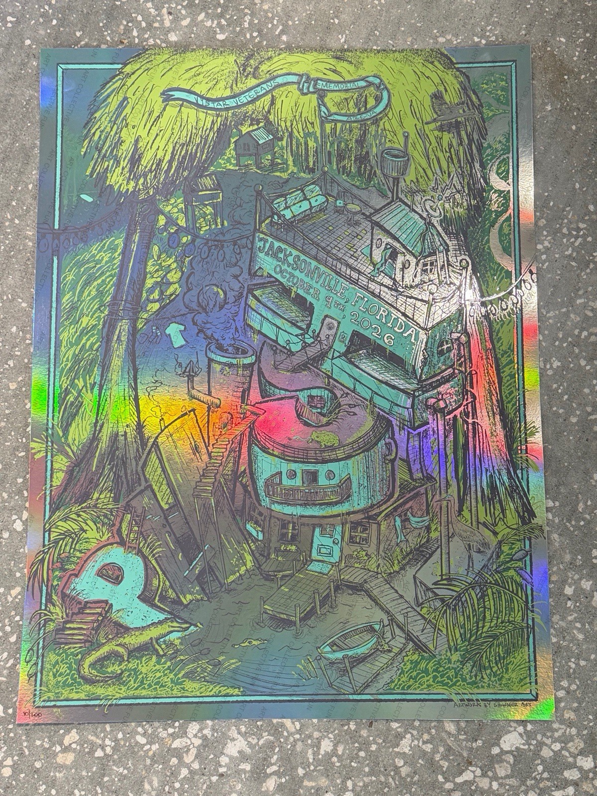 🐊 Phish FOIL Poster VyStar Veterans Memorial Arena Jacksonville FL 10/9/2026