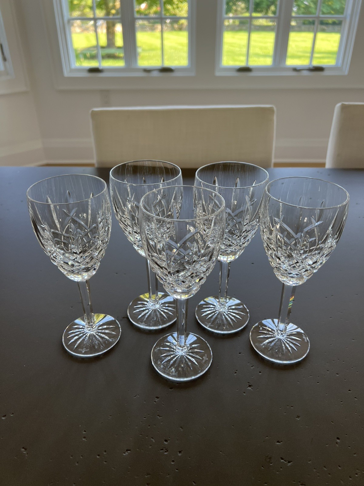 Rare Set of 5 Waterford Crystal Araglin 7in Wine Glasses – Wedding Gift 1999