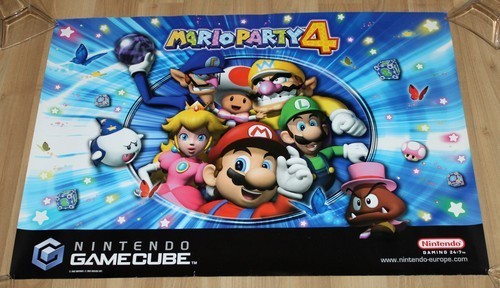 2002 Nintendo GameCube GC Mario Party 4 rare Promo Poster 84x59.5 cm 2002 Nintendo GameCube GC Mario Party 4 rare Promo Poster 84x59.5 cm