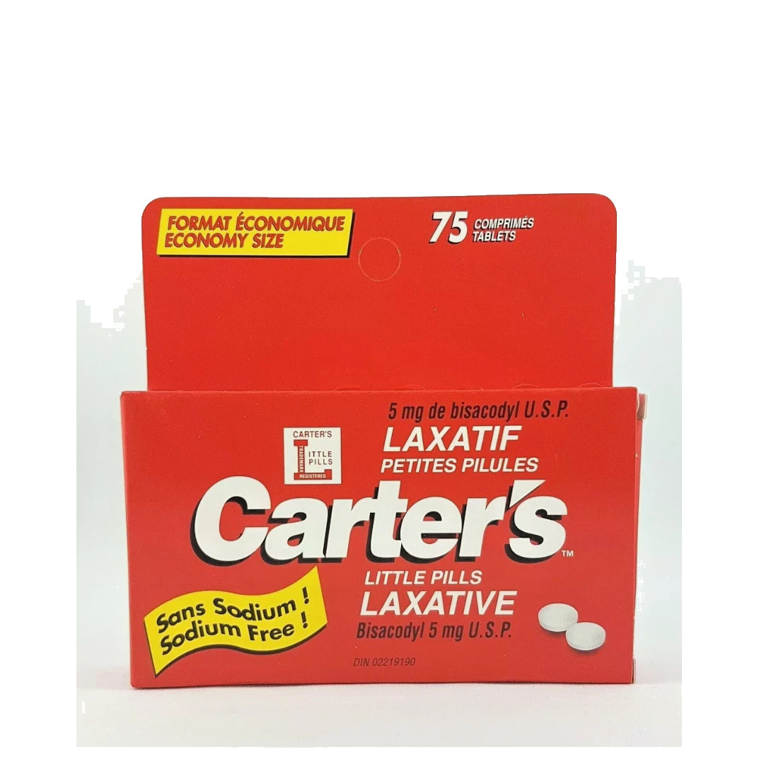 Carter\'s Little Pills Laxative 75 count Sodium Free Exp 2026+ NO TARIFFE