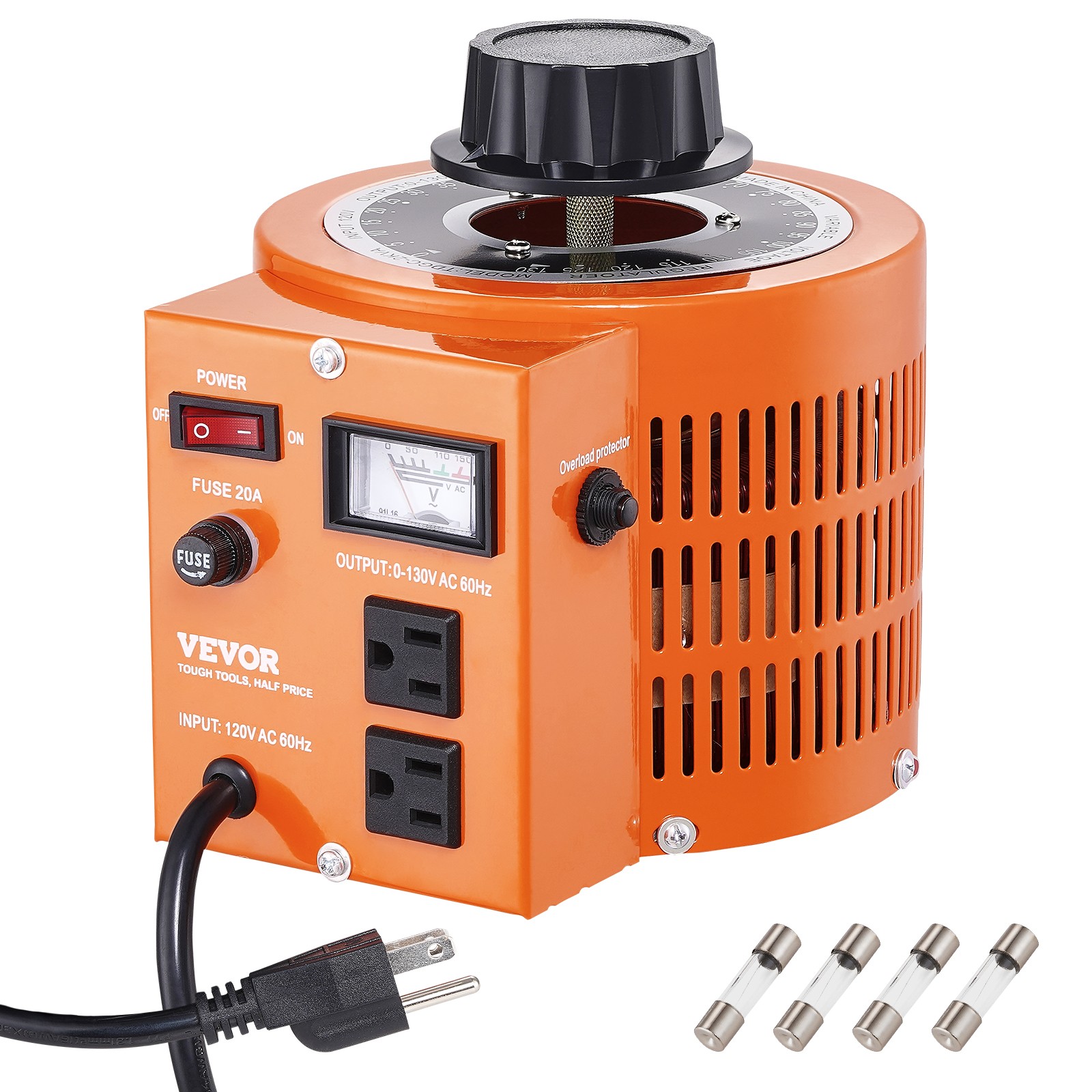 20Amp Variac Transformer Variable AC Voltage Regulator 2000VA 0-130V