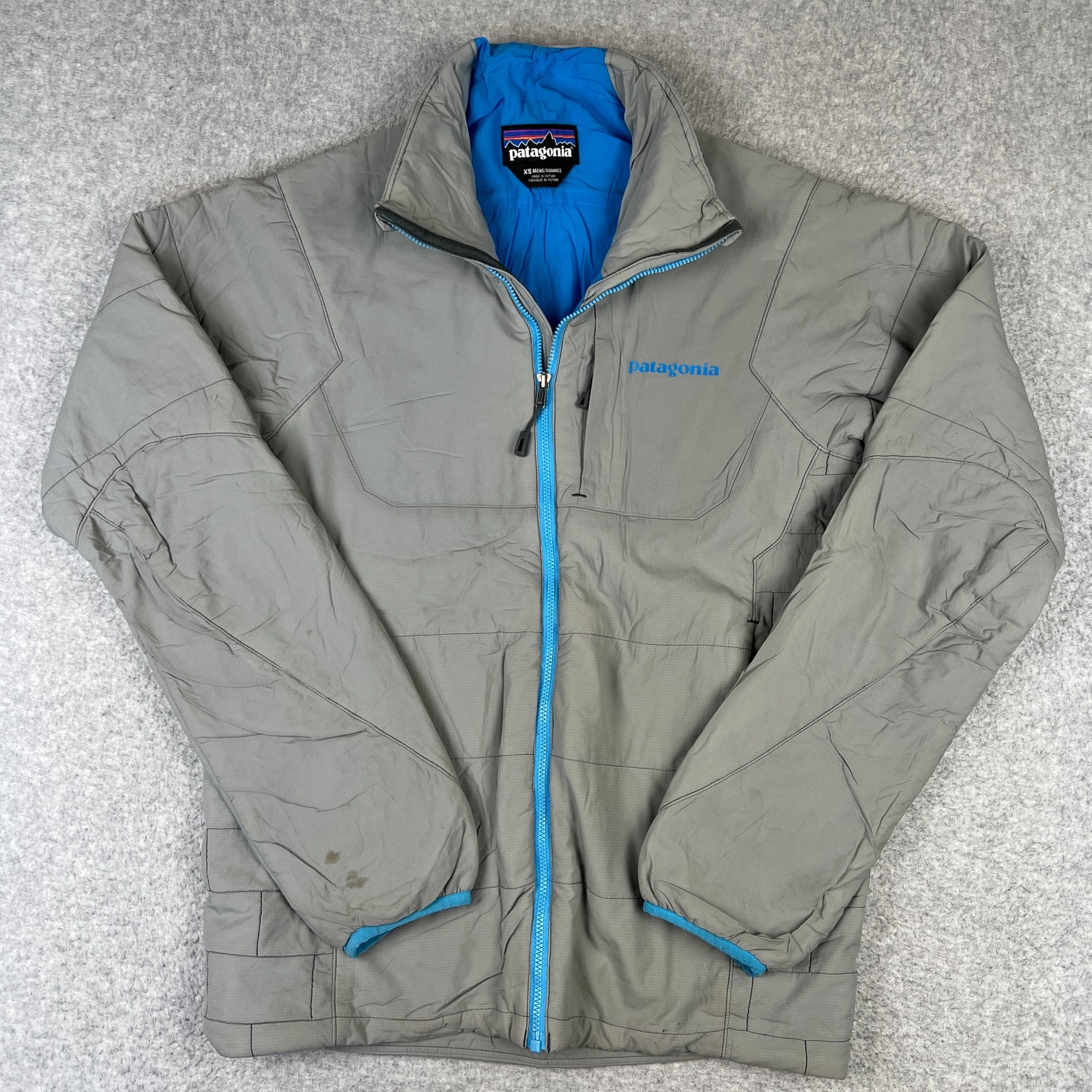 Patagonia Nano Air Jacket Full Zip Insulated XS Mens Grey Puffer READ