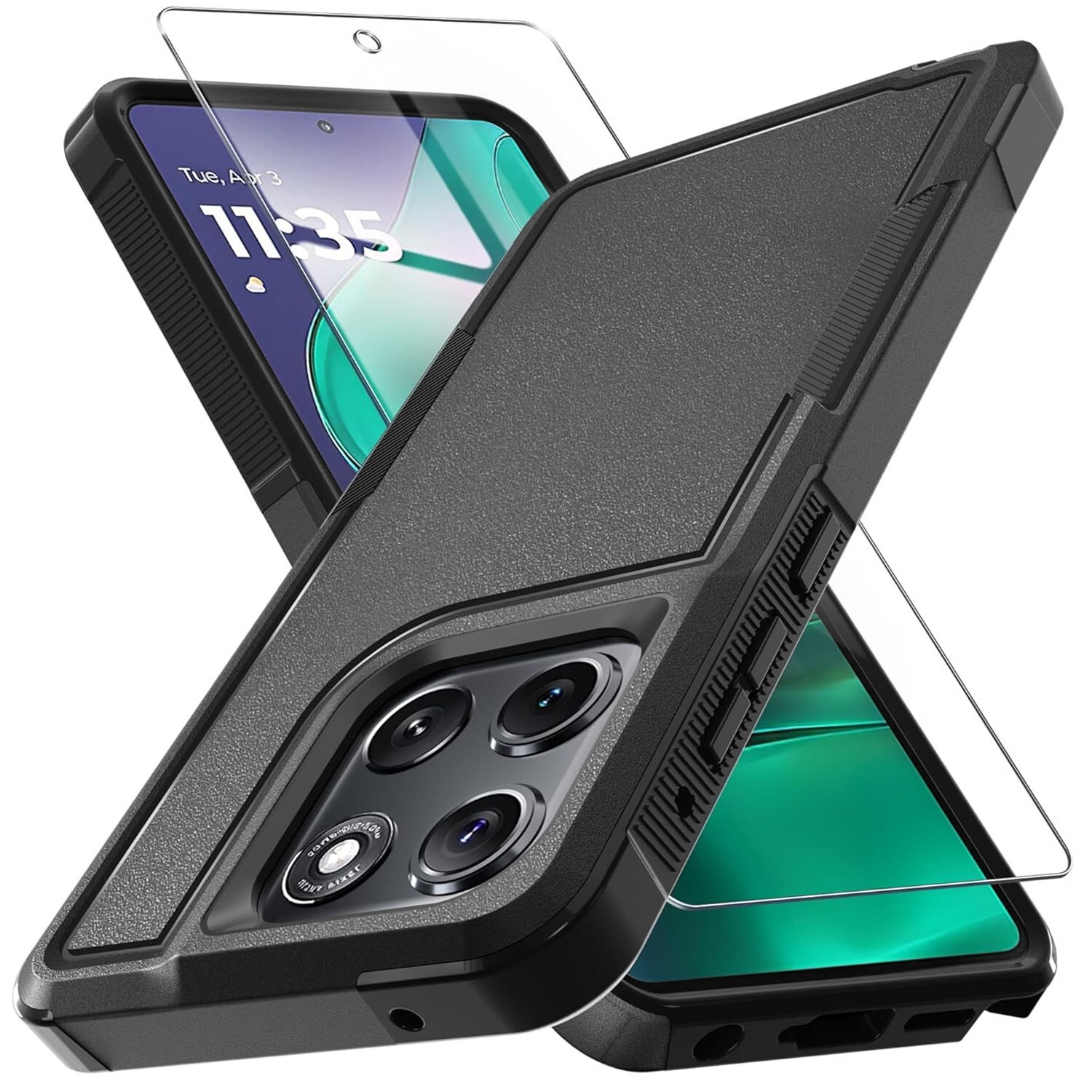 For Moto G 2026 Case Shockproof Phone Cover Heavy Duty + Tempered Glass Screen