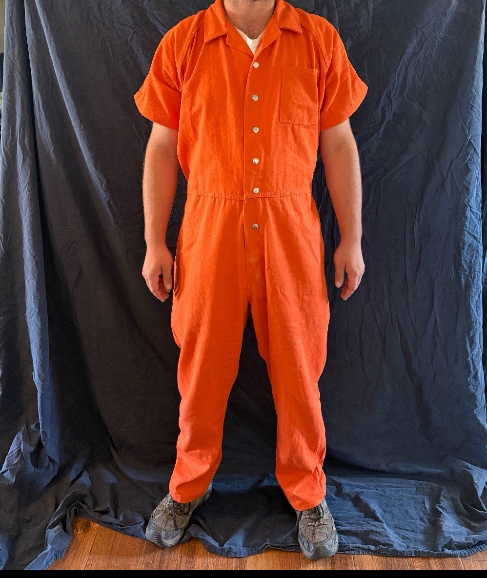 Prison uniform orange jumpsuit. New, multiple sizes. Prison uniform orange jumpsuit. New, multiple sizes.