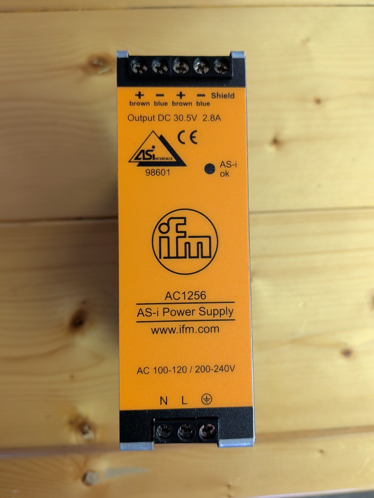 IFM AC1256 AS-i Power Supply 30.5V 2.8A 85W Used Working