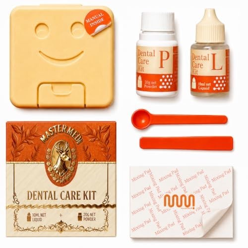 Zinc Oxide Eugenol Dental Cement Kit Temporary Tooth Fillings 20g/10ml 6pc