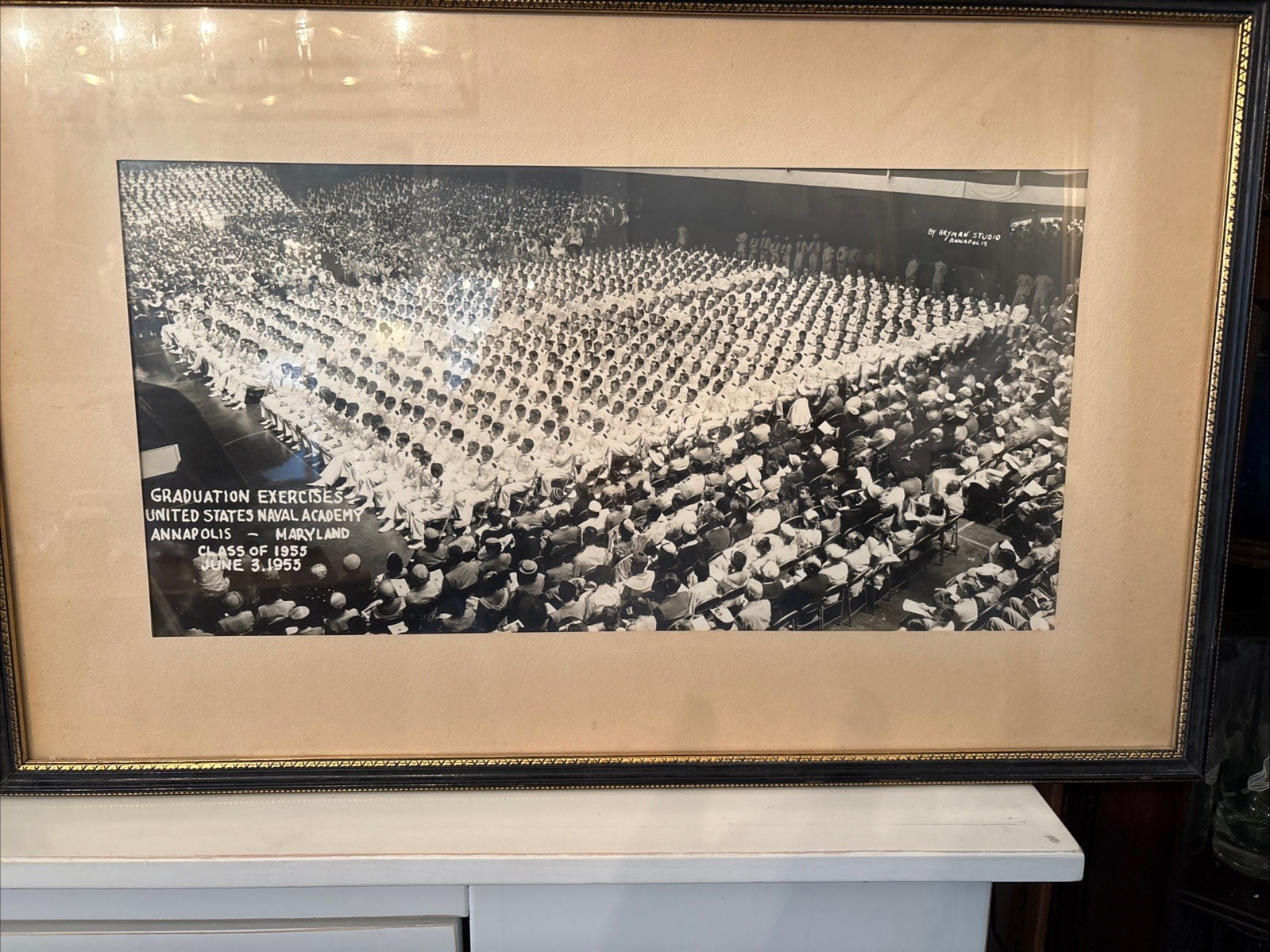 United States Naval Academy Class of 1955 Annapolis USNA Graduation Photo Framed United States Naval Academy Class of 1955 Annapolis USNA Graduation Photo Framed