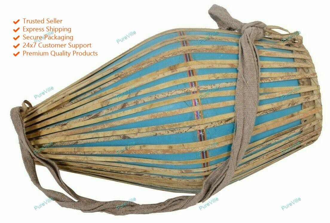 South Indian Musical Instrument Pakhawaj Khol Percussion Mridangam With Bag