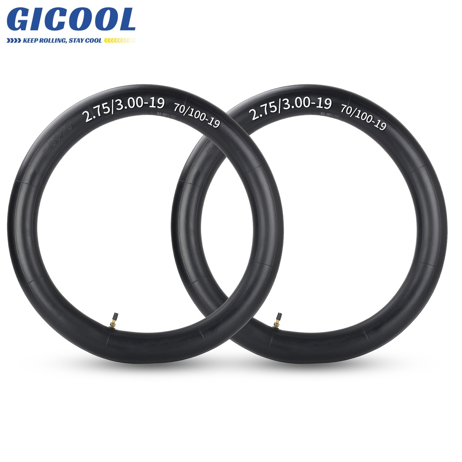 2-Pack 2.75/3.00-19” (70/100-19) Inner Tube for Motorcycle, Dirt Bike, Pit Bike