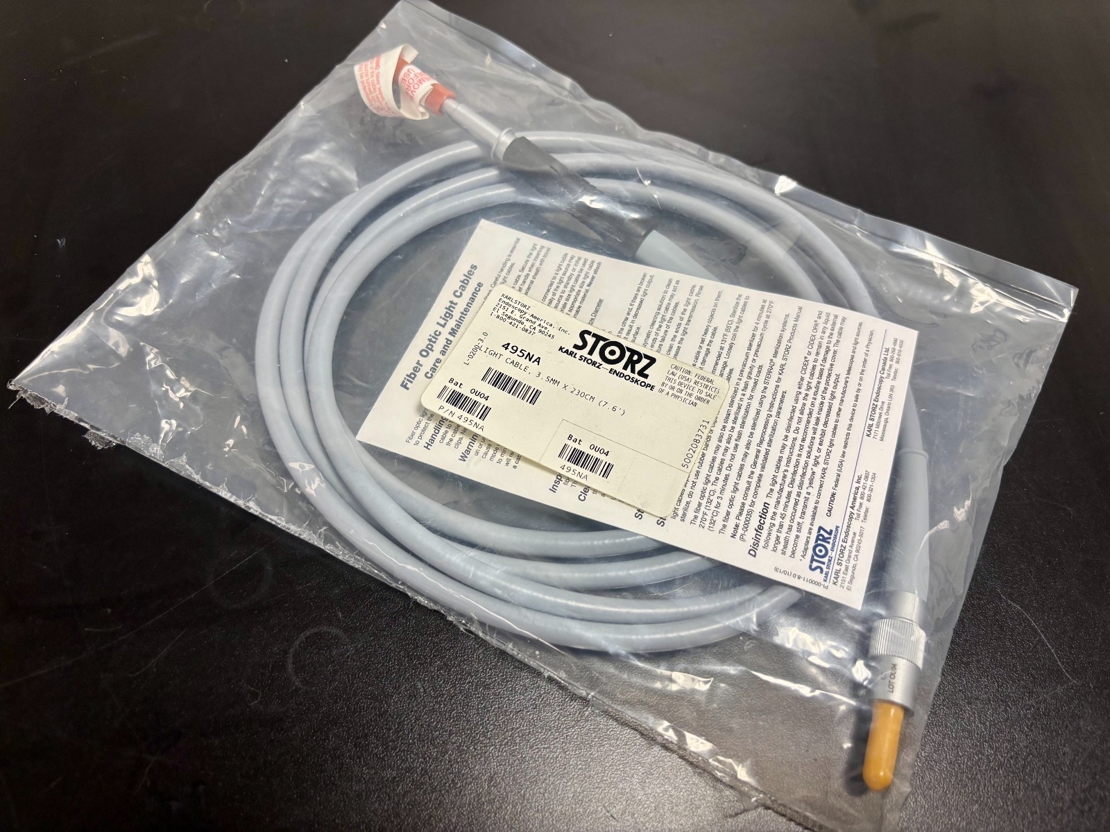 Karl Storz 495NA Fiber Optic Cable 3.5mm x 230cm Autoclave