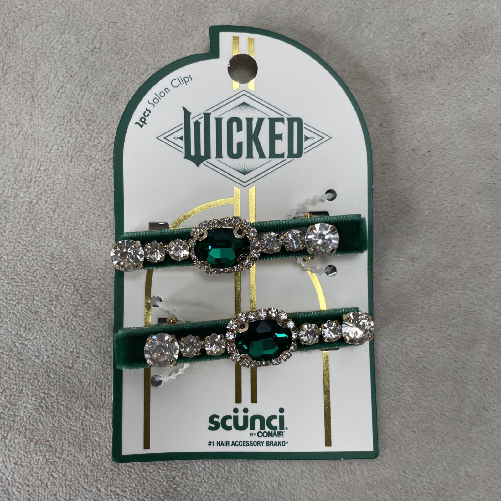 Wicked Magical Emerald City Rhinestone Salon Clips 2PCS Velvet Limited Edition Wicked Magical Emerald City Rhinestone Salon Clips 2PCS Velvet Limited Edition