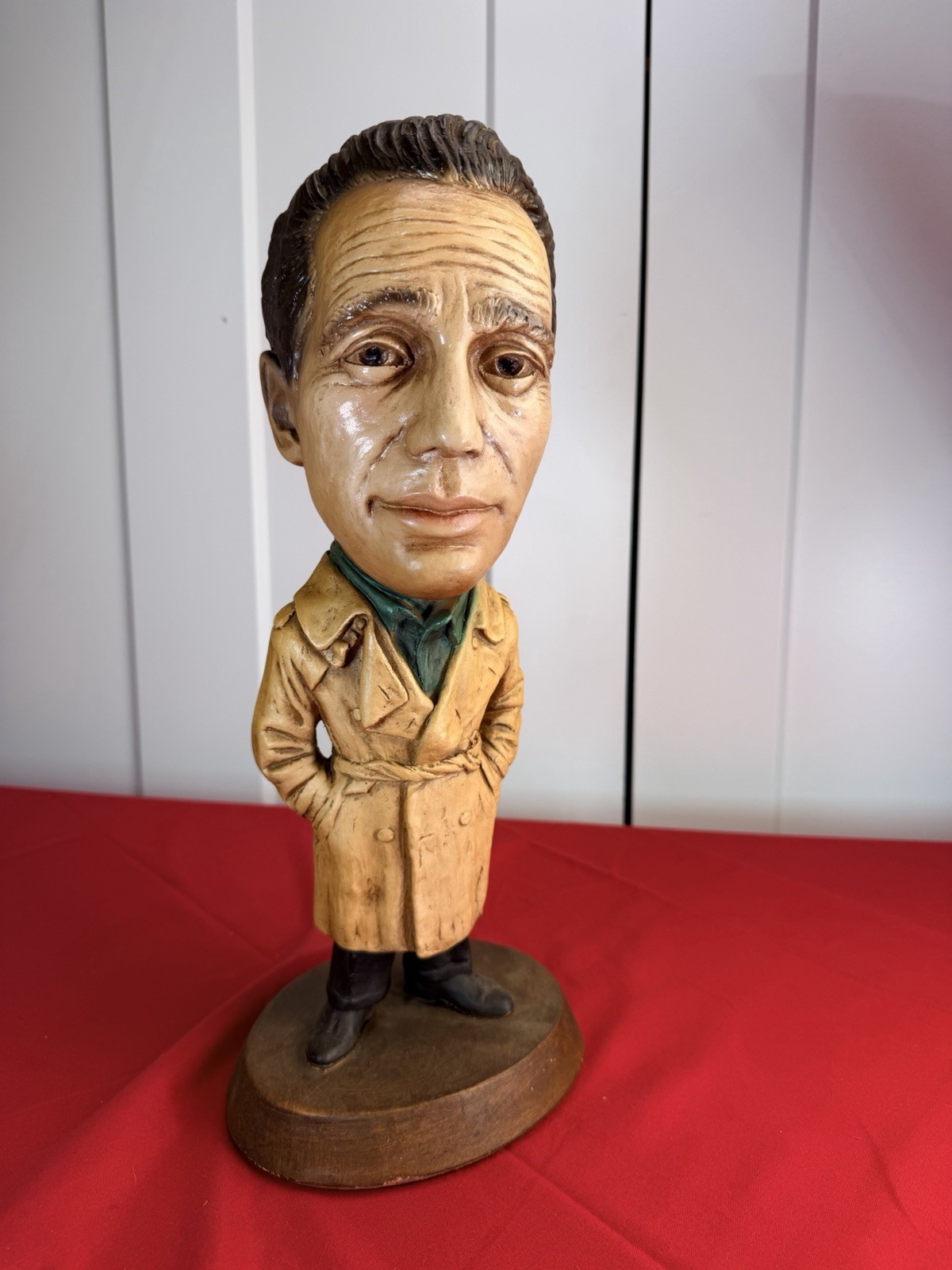 Vtg 1973 Esco Products Humphrey Bogart Chalkware Big Head Statue 16” Bogie