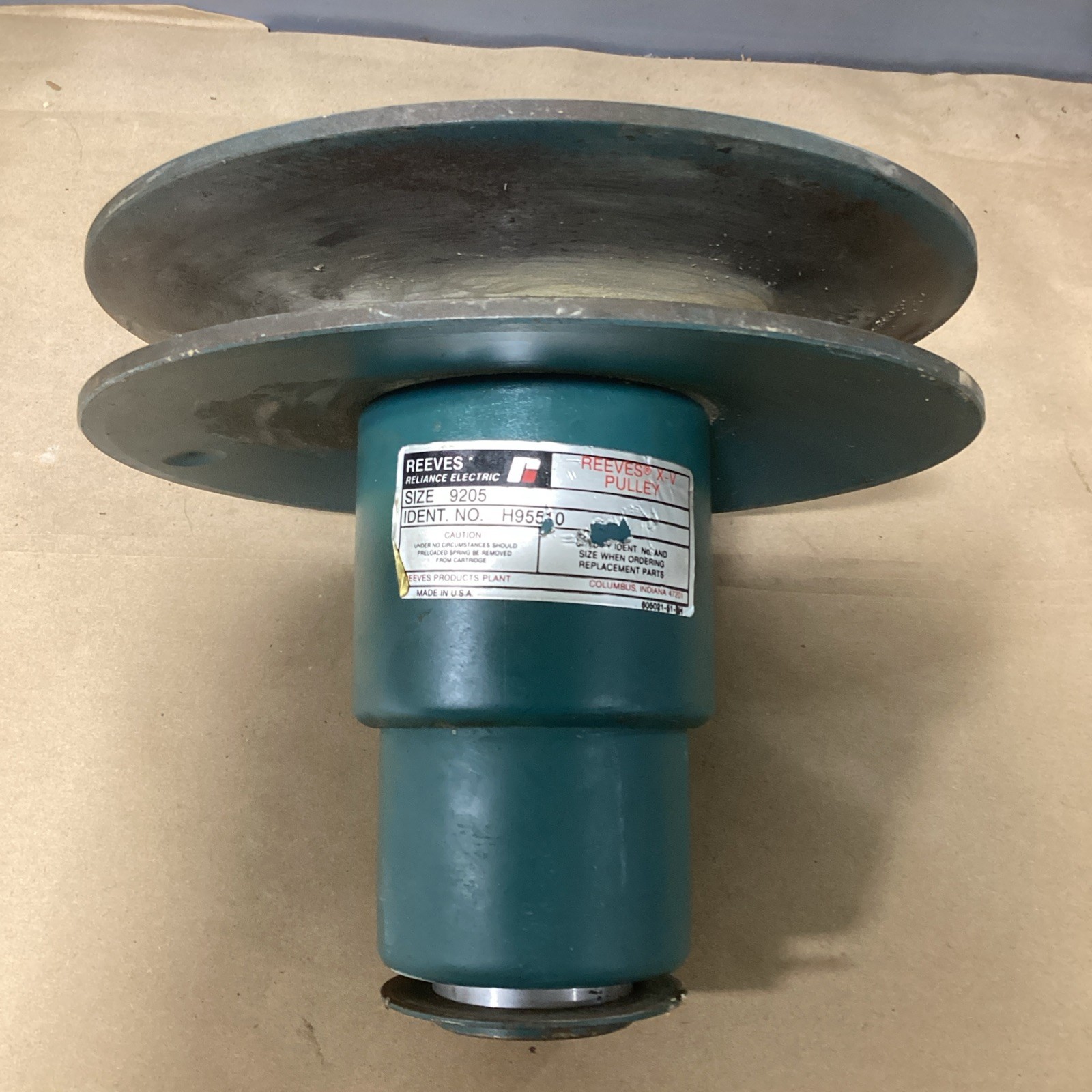 REEVES VARIABLE-SPEED X-V PULLEY H95510 Size 9205 REEVES VARIABLE-SPEED X-V PULLEY H95510 Size 9205