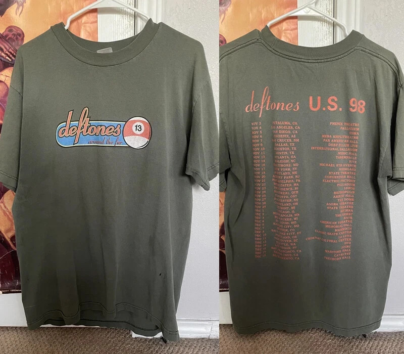 98 Around the Fur Tour Deftones Short sleeve 2 sided T shirt Unisex 98 Around the Fur Tour Deftones Short sleeve 2 sided T shirt Unisex