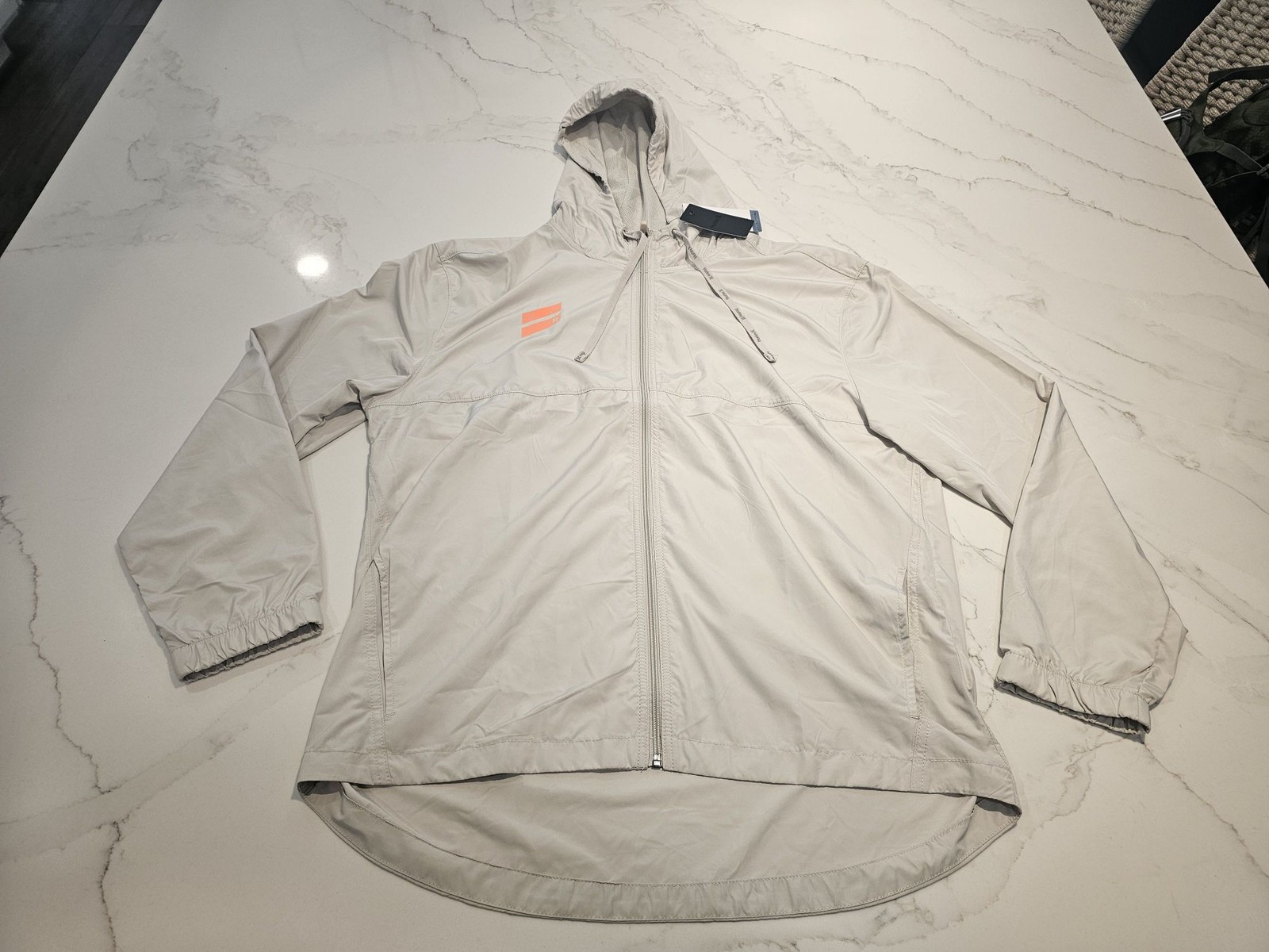Hurley Exist Full Zip Performance Hooded Windbreaker Jacket Khaki Mens Large Hurley Exist Full Zip Performance Hooded Windbreaker Jacket Khaki Mens Large