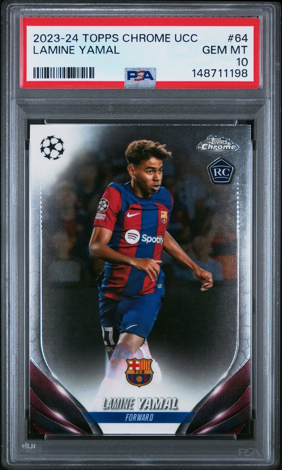 2023-24 Topps Chrome UEFA Club Competitions - Lamine Yamal #64 (RC)