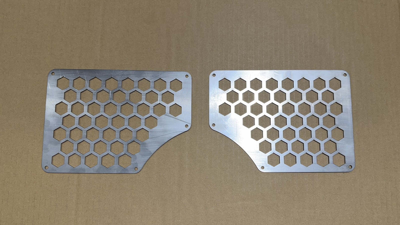 M998 HMMWV Humvee rear side inlay insert accents stainless steel pair M998 HMMWV Humvee rear side inlay insert accents stainless steel pair