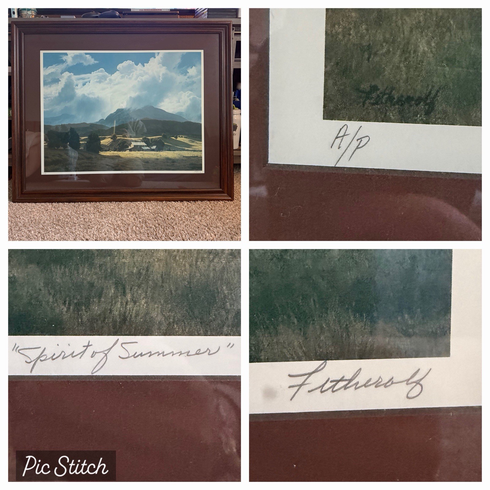 Framed James Fetherolf Spirit Of Summer Artist Proof AP Signed Farm Art 38x32