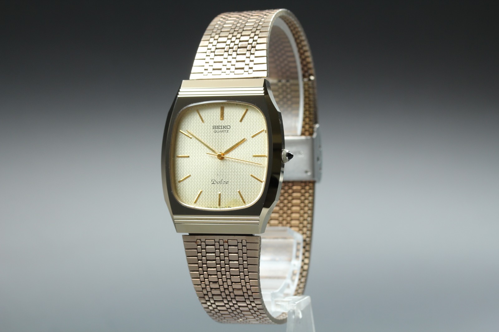 Vintage [Exc+5] Seiko Dolce 7731-5091 mm Gold Dial Quartz Men's Watch From JAPAN