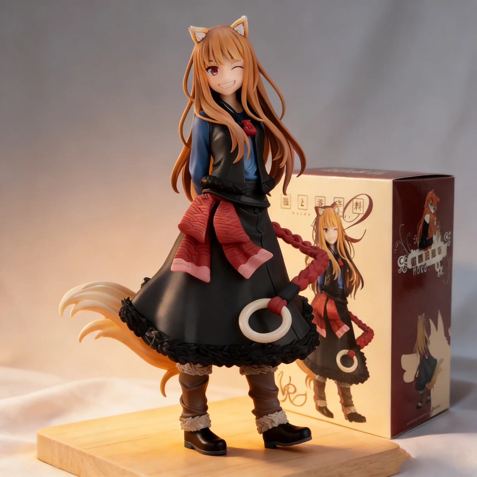 Holo Action Figure 17cm Spice And Wolf Blue Shirt Anime Collectible Model Statue Holo Action Figure 17cm Spice And Wolf Blue Shirt Anime Collectible Model Statue