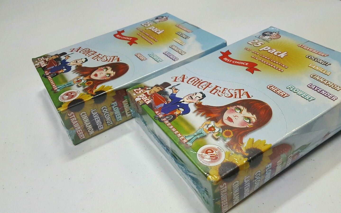 50x LA CHICA FRESITA Strawberry Car Air Fresheners Fresa Aromatizante 