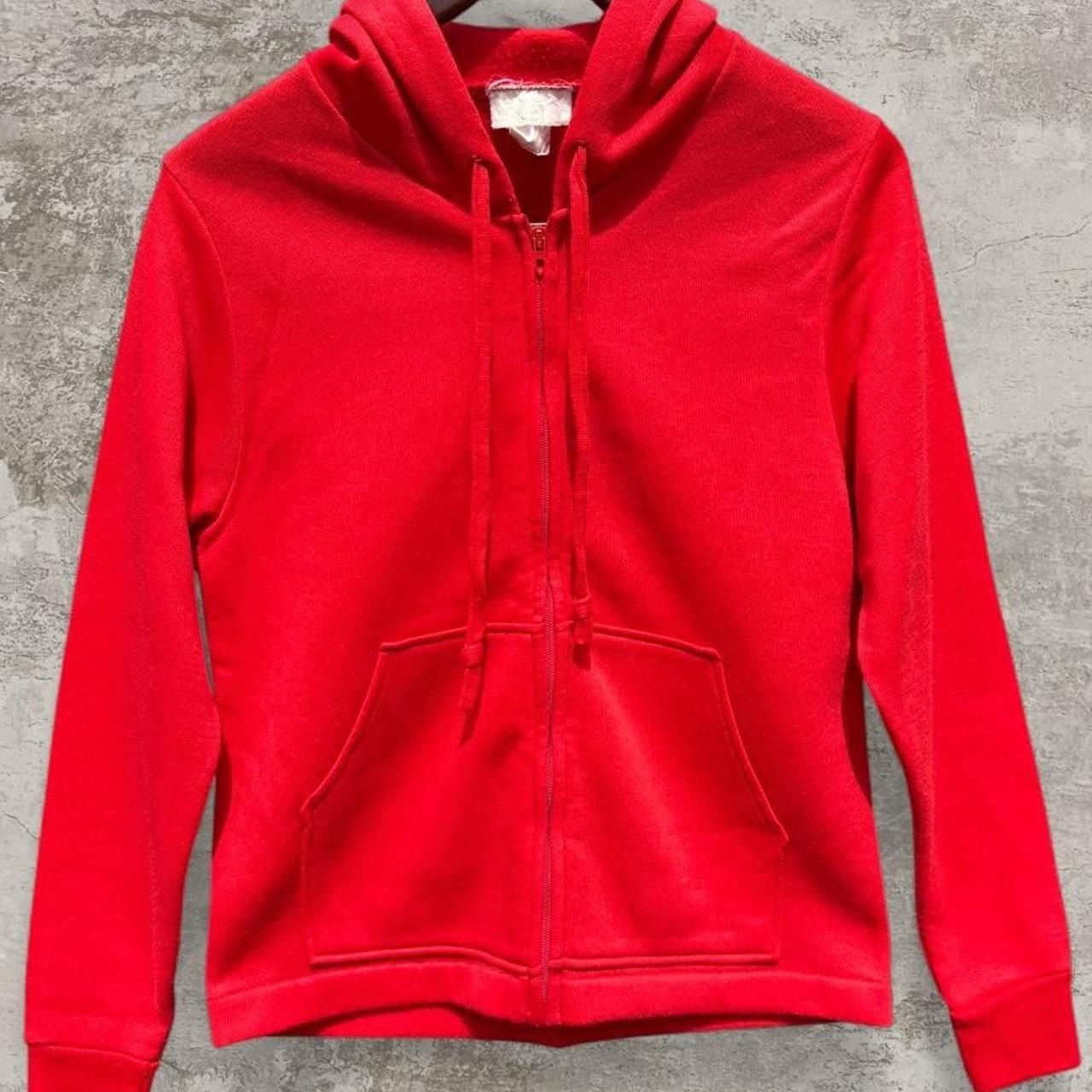 Vintage Sears Zip Up Red Hoodie Jacket Talon Zipper Vintage Sears Zip Up Red Hoodie Jacket Talon Zipper
