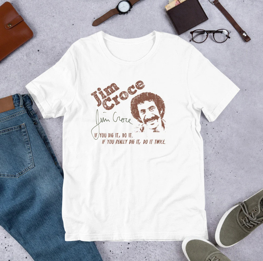 Vtg Jim Croce For Fans Cotton Heavy White Full Size Unisex Shirt Vtg Jim Croce For Fans Cotton Heavy White Full Size Unisex Shirt