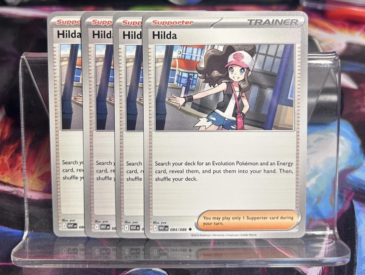 [4x Playset] Hilda 084/086 Sv: White Flare Pokemon TCG