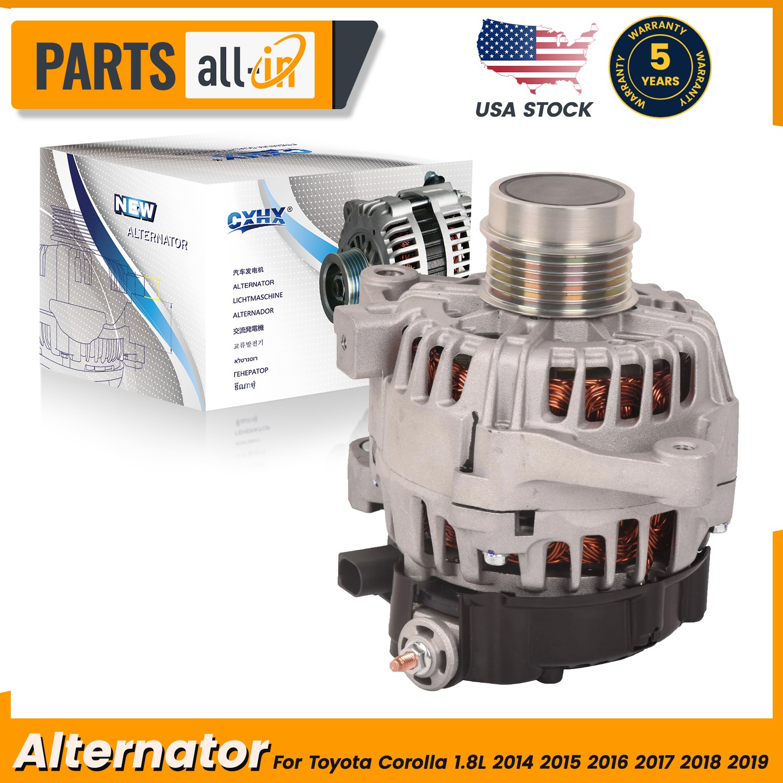 11693N Alternator For Toyota Corolla 2014 2015 2016 2017 2018 2019 1.8L L4