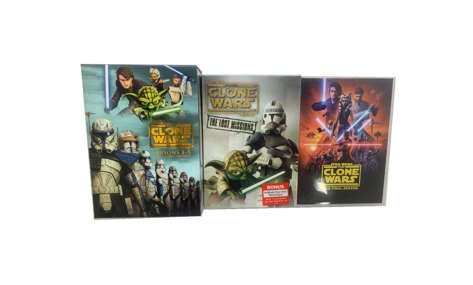 Like New Star Wars: The Clone Wars Complete Series 1-7 (25-Disc DVD Set) Like New Star Wars: The Clone Wars Complete Series 1-7 (25-Disc DVD Set)