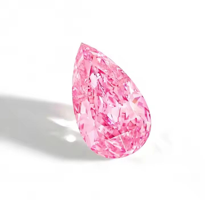 1.15CT Natural Baby Pink Diamond Pear Cut 6x8mm VVS1 D Grade Certified Stone C91