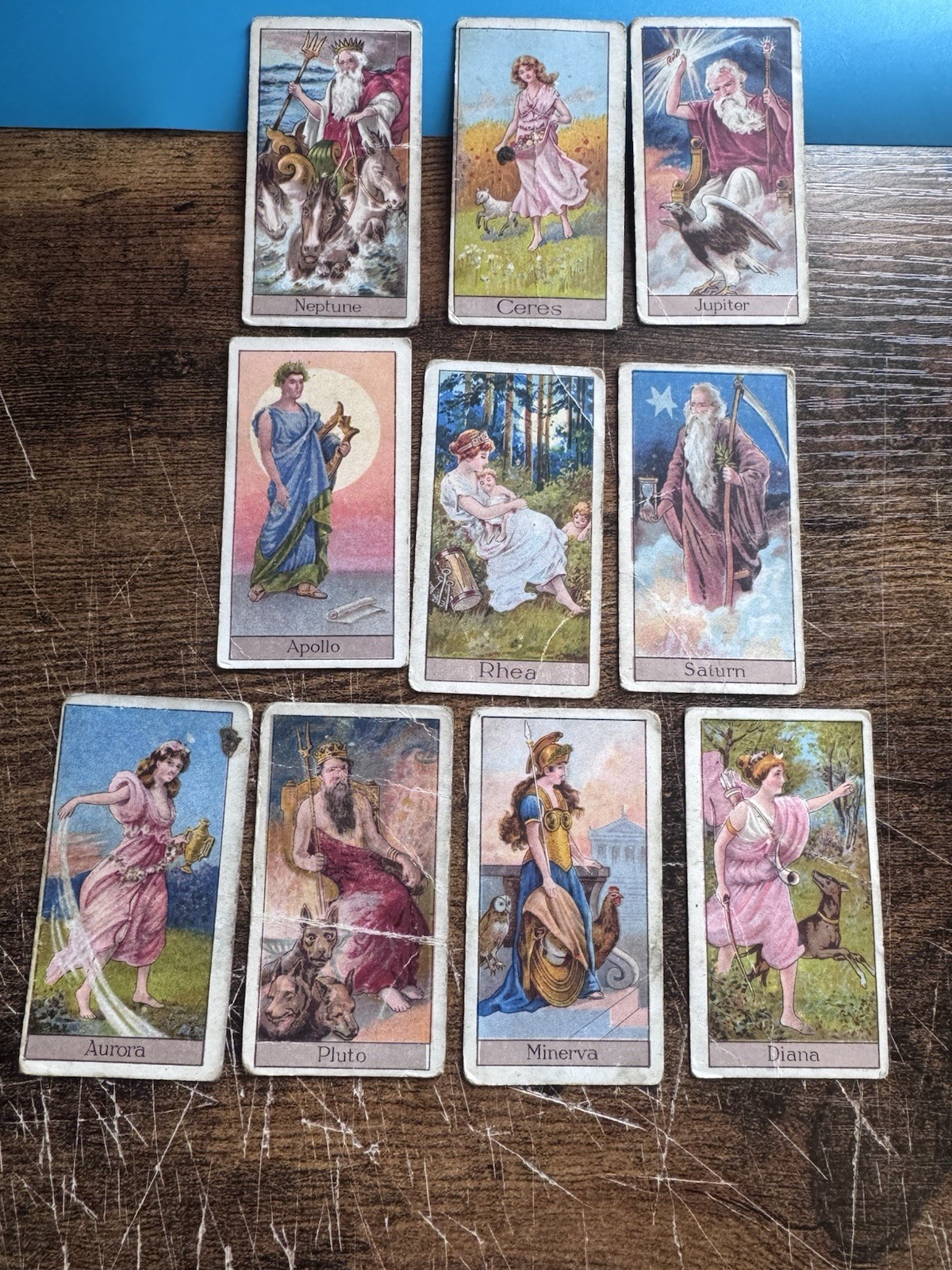 1924 Turf Mythical Gods And Goddesses 10 Card Partial Set Apollo Saturn+ 1924 Turf Mythical Gods And Goddesses 10 Card Partial Set Apollo Saturn+