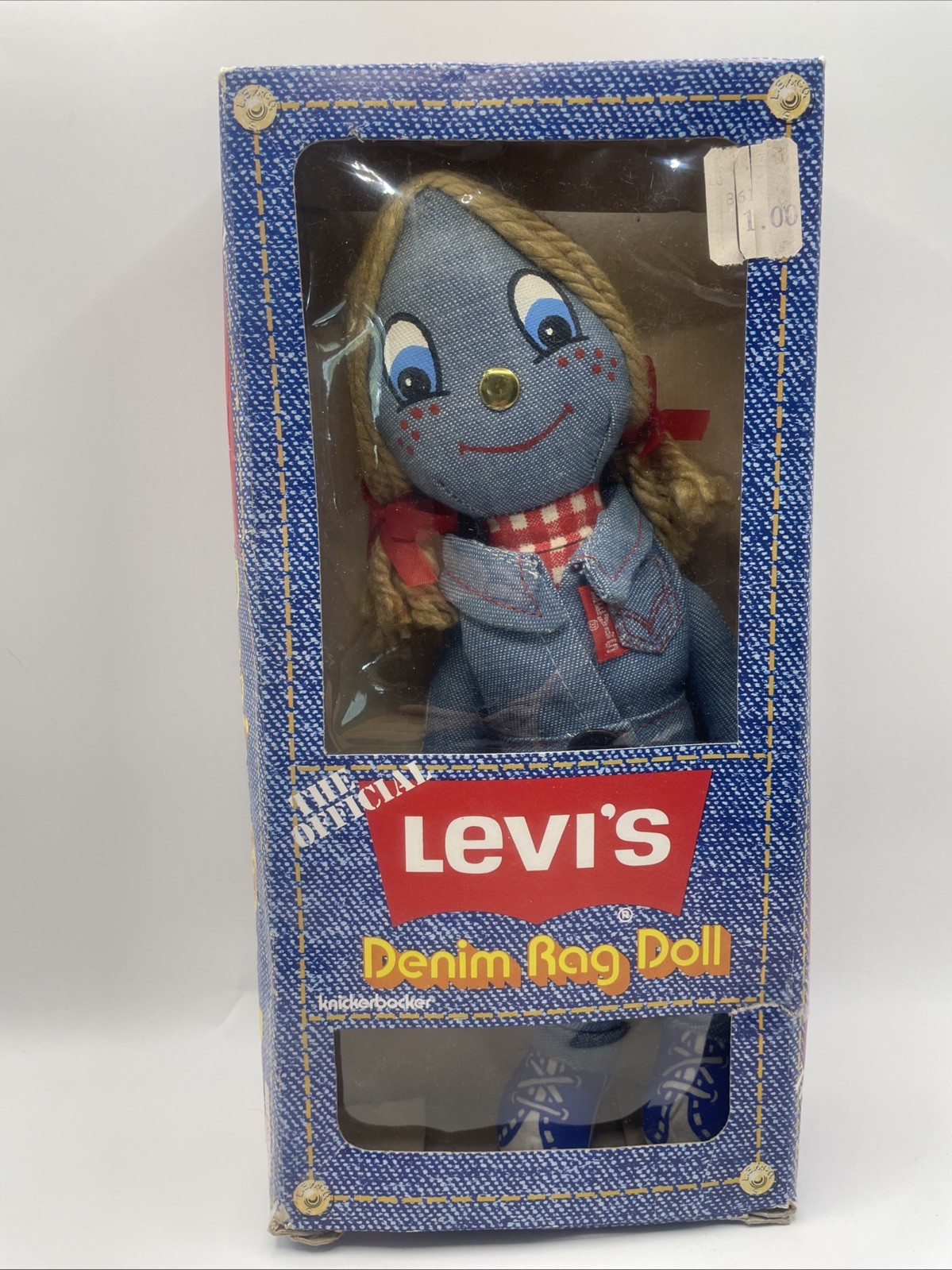 Vintage 1973 Levi's Official Denim Rag Doll, Knickerbocker