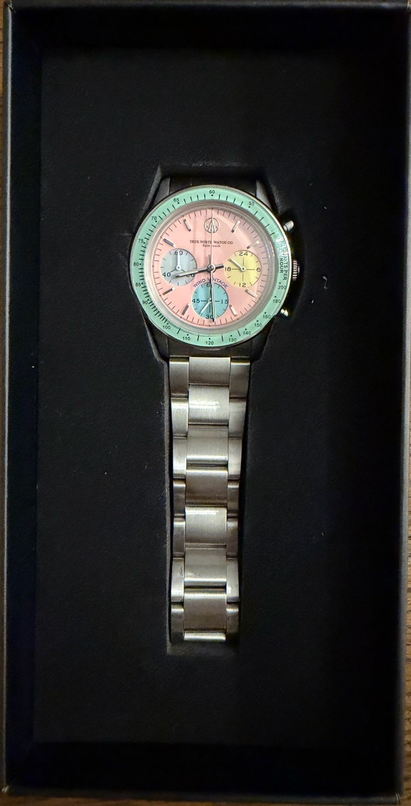 True North Watch x Wind Vintage Pink Dial “Palm Beach” Chronograph 37mm True North Watch x Wind Vintage Pink Dial “Palm Beach” Chronograph 37mm