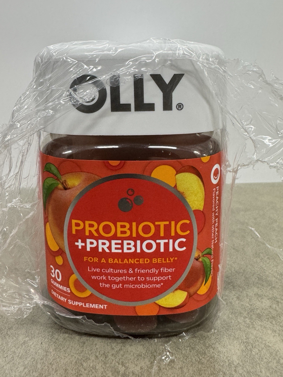 3 Pack OLLY Probiotic + Prebiotic Gummies Peachy Peach 30Ct Exp 02/2027 3 Pack OLLY Probiotic + Prebiotic Gummies Peachy Peach 30Ct Exp 02/2027