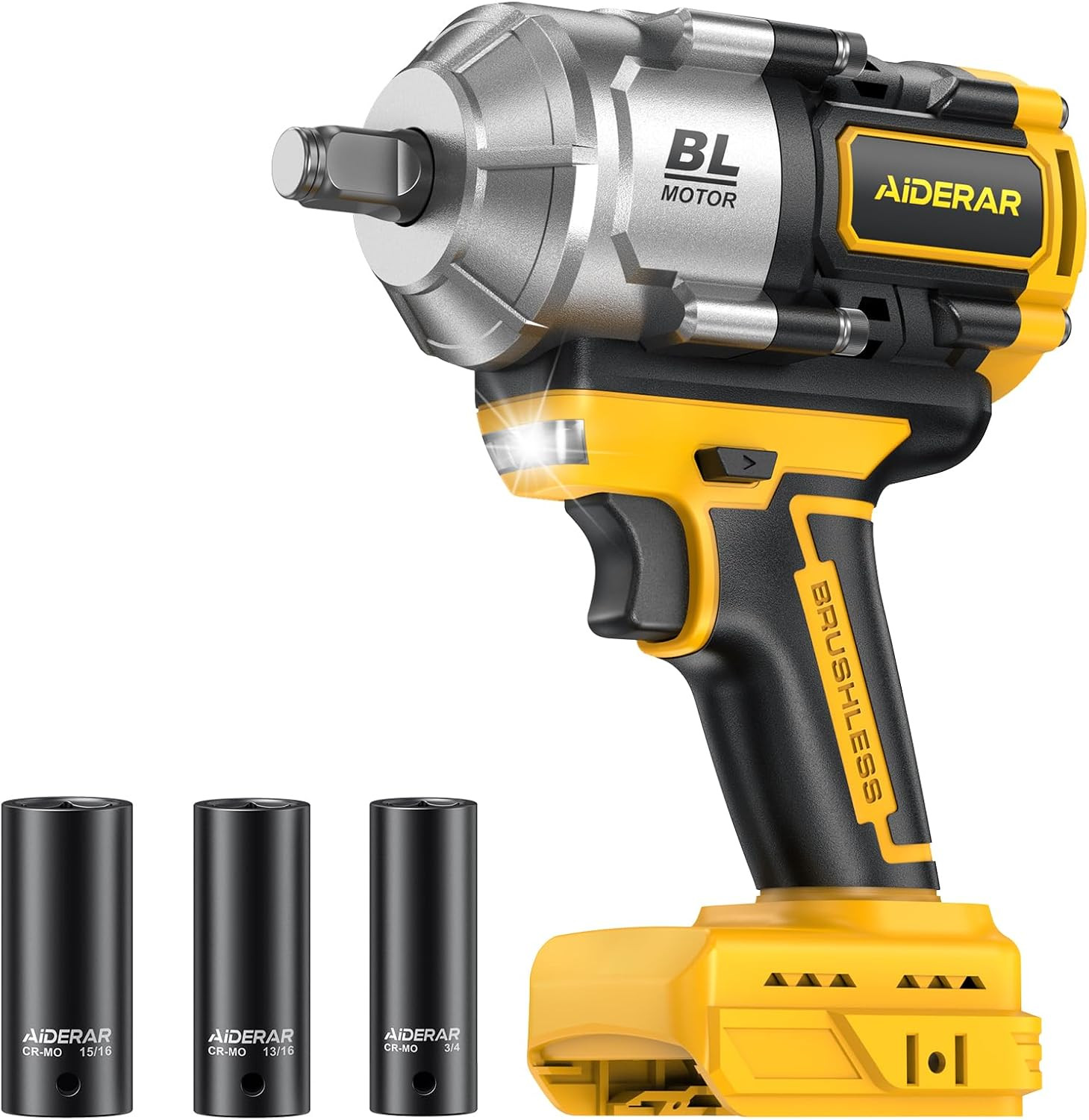 20V Cordless Impact Wrench for Dewalt Battery 1500Nm | 1/2\ 20V Cordless Impact Wrench for Dewalt Battery 1500Nm | 1/2\
