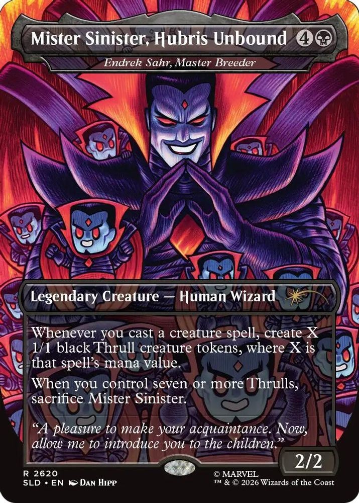 MTG SLD Mister Sinister, Hubris Unbound - Endrek Sahr, Master Breeder (#2620 NM MTG SLD Mister Sinister, Hubris Unbound - Endrek Sahr, Master Breeder (#2620 NM