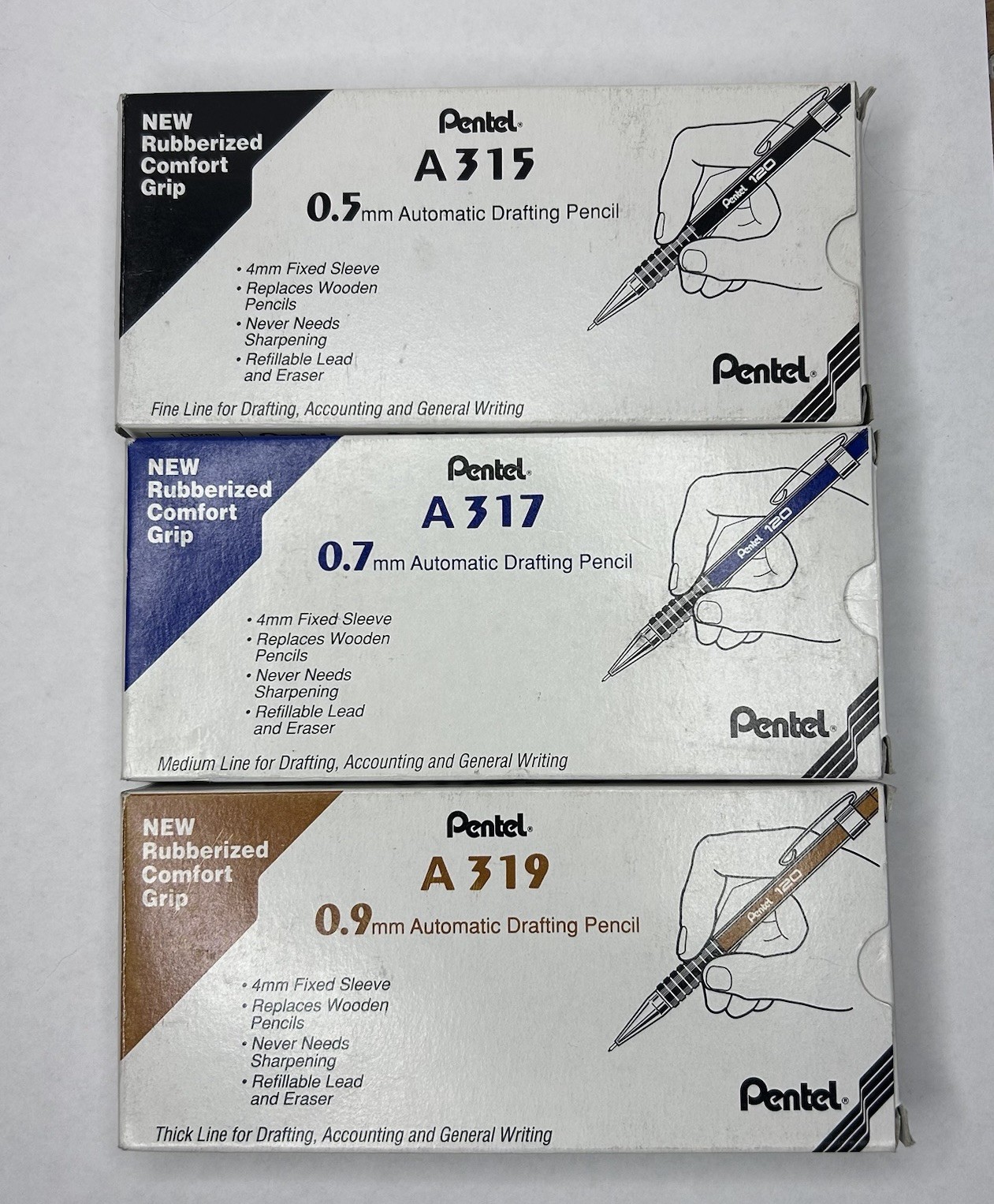 Vintage Pentel A315 A317 A319 Lot of 34 Mechanical Drafting Pencils NOS JAPAN