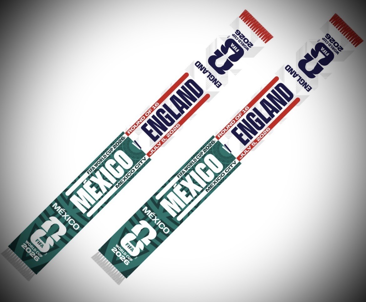 World Cup 2026 Mexico v England Match Scarf World Cup 2026 Mexico v England Match Scarf