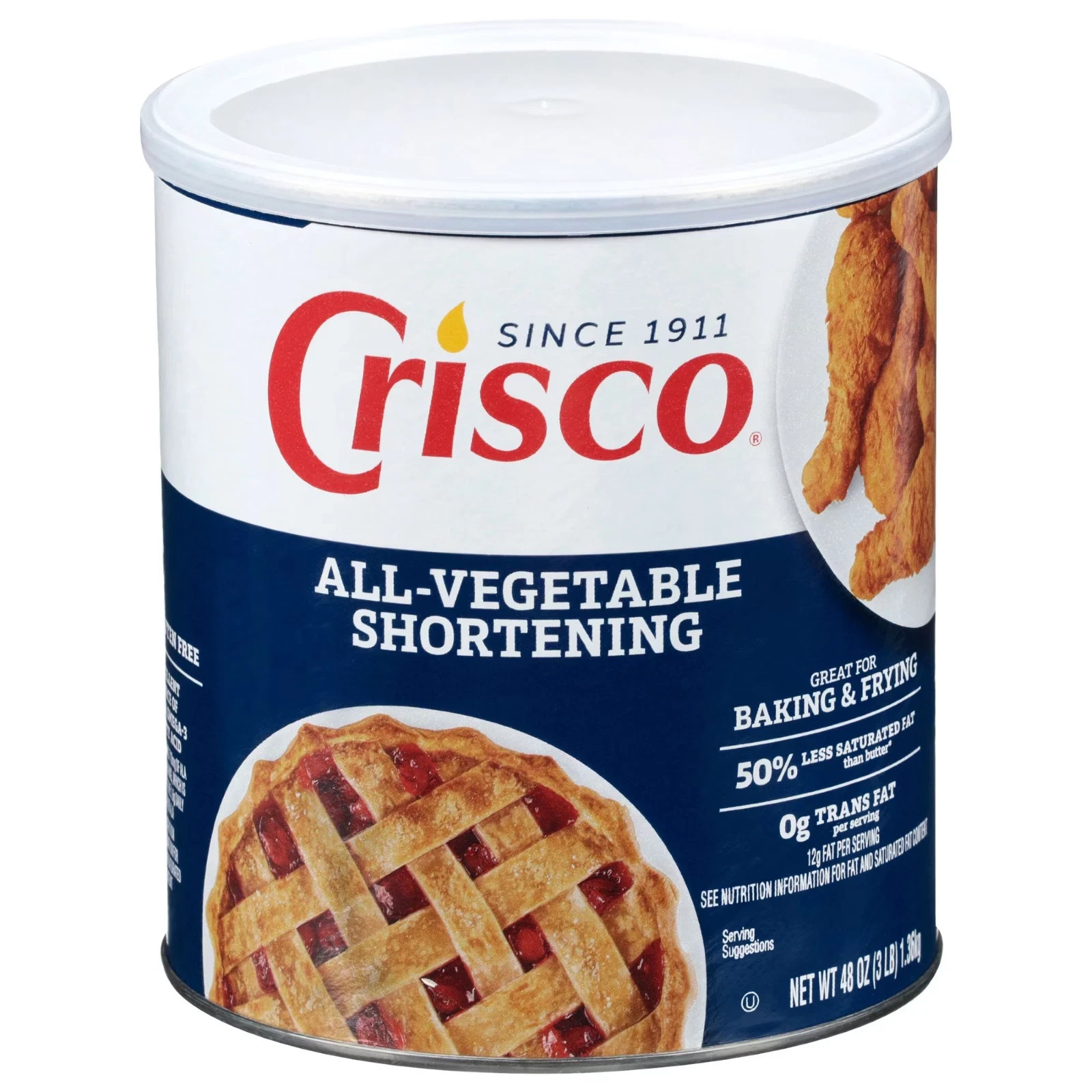 Crisco All-Vegetable Shortening, 48 oz Crisco All-Vegetable Shortening, 48 oz