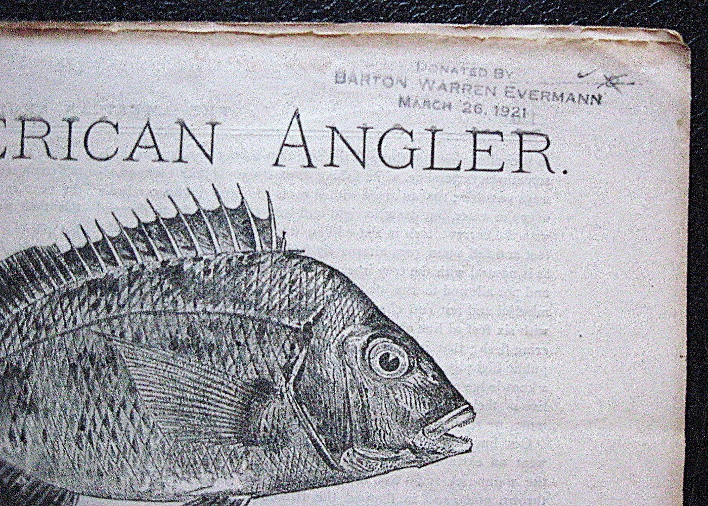 Rare Coll, 9 The American Angler 1883 Barton Warren Evermann Collection Rare Coll, 9 The American Angler 1883 Barton Warren Evermann Collection