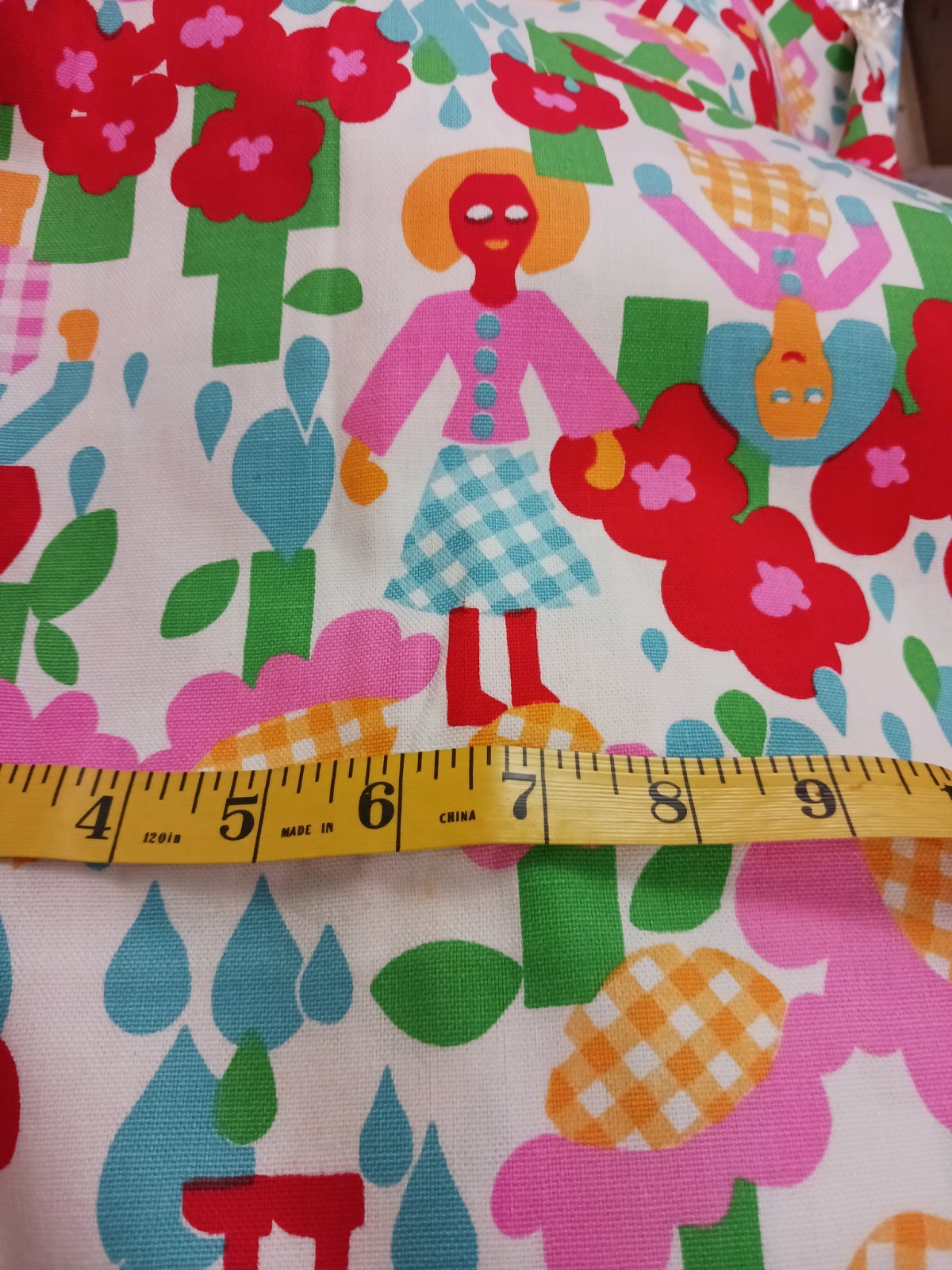 MARIMEKKO PIKKU COLLECTION FRIENDS GIRLS Showers & Flowers SPRING FABRIC 44\ MARIMEKKO PIKKU COLLECTION FRIENDS GIRLS Showers & Flowers SPRING FABRIC 44\