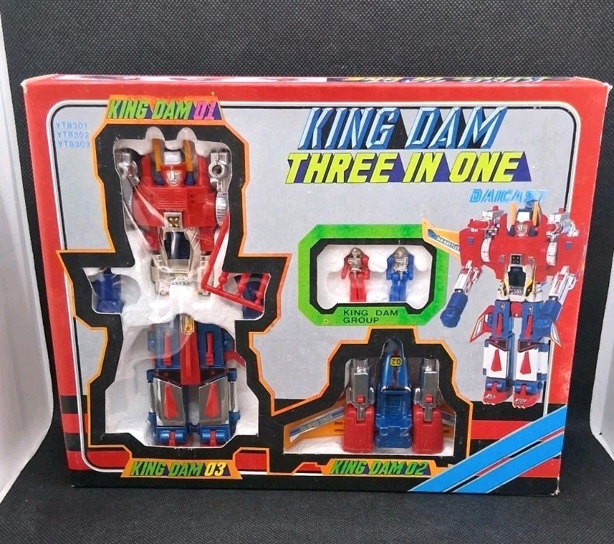 Vintage 1980's KingDam 01, 02, 03 Three in one KO Takara Diaclone Dia-Battles