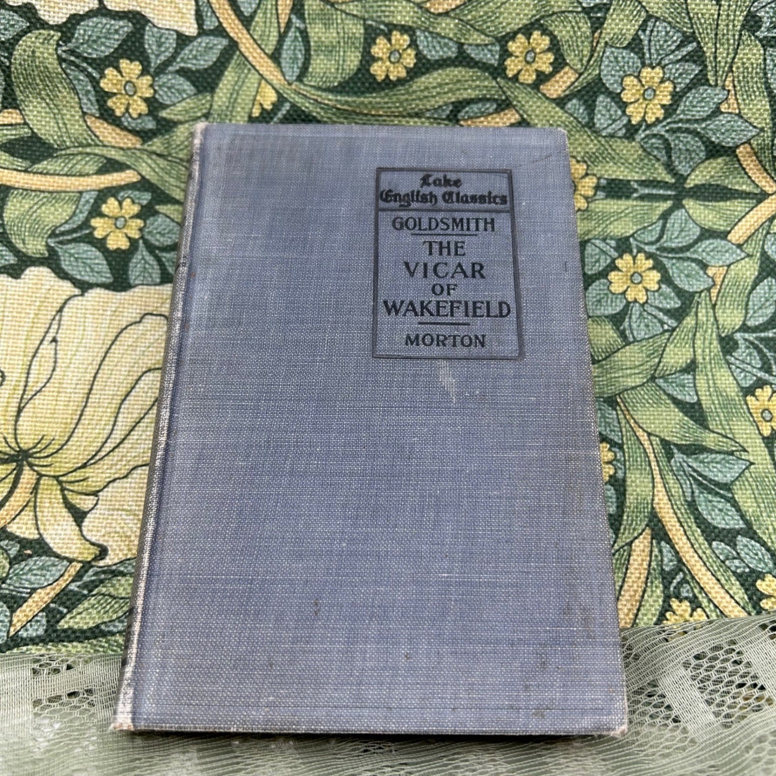 Vintage 1898 Blue Cloth Cover The Vicar of Wakefield Oliver Goldsmith Book Novel Vintage 1898 Blue Cloth Cover The Vicar of Wakefield Oliver Goldsmith Book Novel