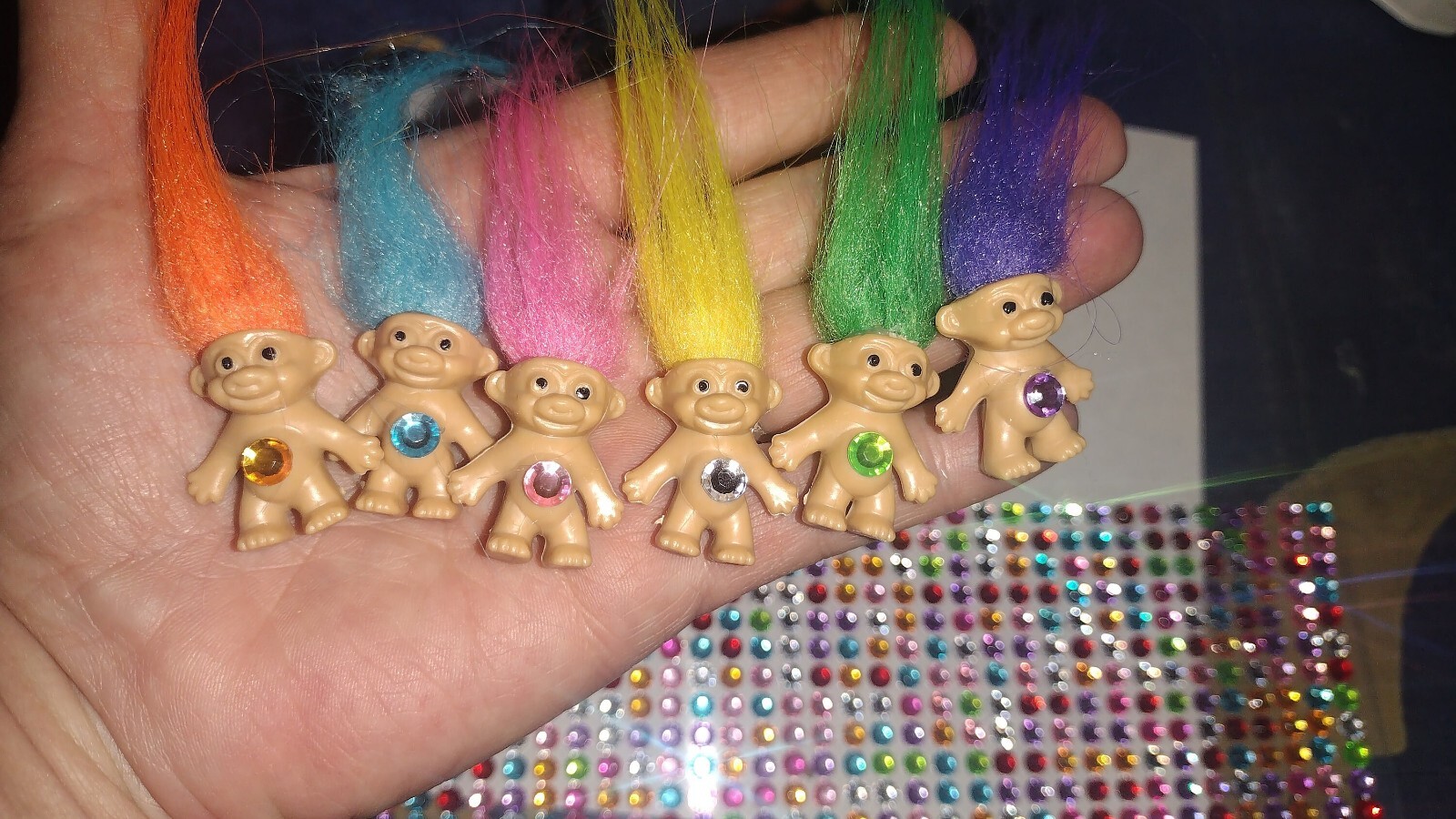 Lucky Troll, Set of 6 adorable trolls in different colors. Makes great gift. Lucky Troll, Set of 6 adorable trolls in different colors. Makes great gift.
