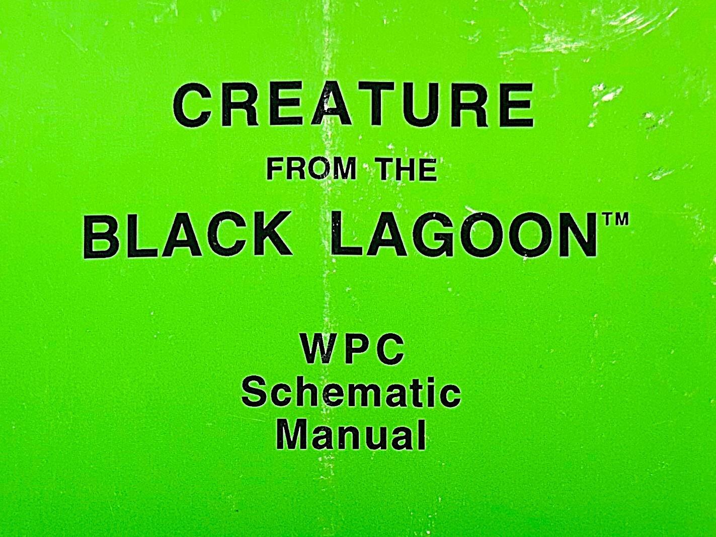 Bally Creature from the Black Lagoon Pinball Machine WPC Schematic Manual ORIG