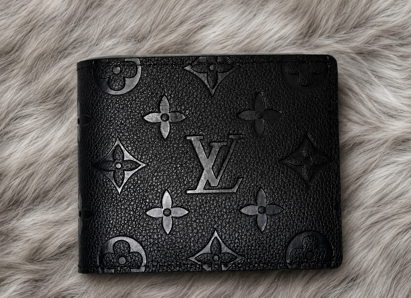 Authentic Louis Vuitton Multiple Wallet in Monogram Eclipse Canvas^. Authentic Louis Vuitton Multiple Wallet in Monogram Eclipse Canvas^.