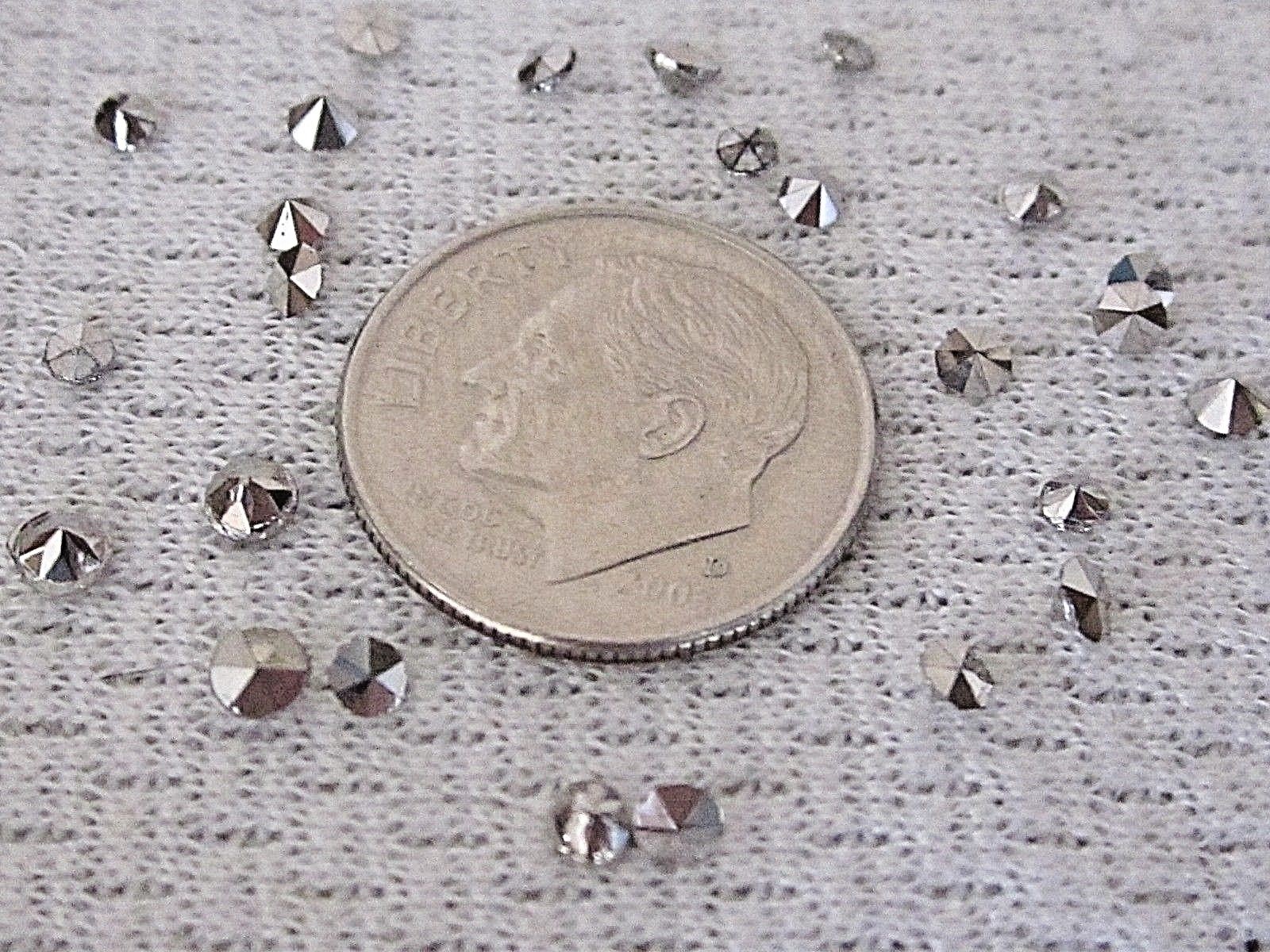 24 VTG MARCASITES MIXED SZ FAUCETED RHINESTONES UNUSED 4 JEWELRY ANTIQUE REPAIR