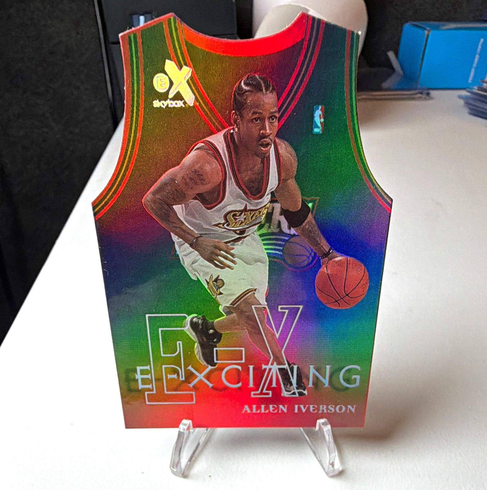 Fleer/SkyBox 1999-00 Skybox E-X Allen Iverson E-Xciting #3XCT Insert /10 Fleer/SkyBox 1999-00 Skybox E-X Allen Iverson E-Xciting #3XCT Insert /10