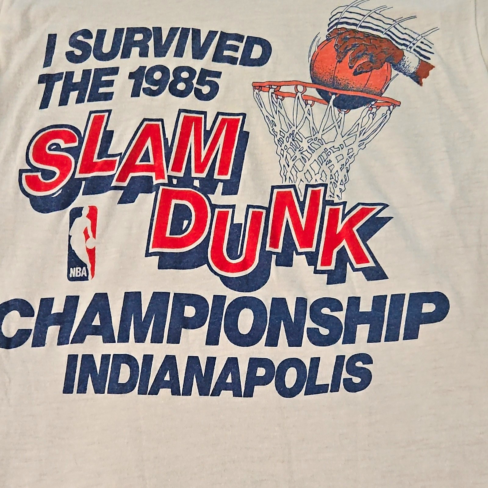 RARE Vintage 1985 NBA Slam Dunk Championship Indianapolis Wilkins Jordan Sz S